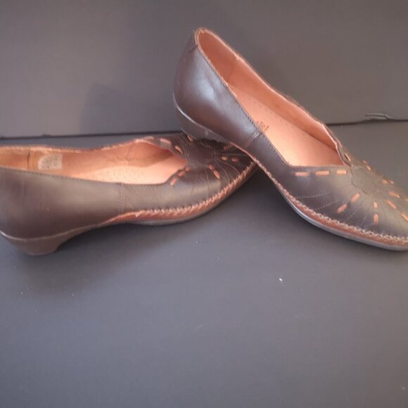 Spring Step Cymone Ladies Size 6 Leather Upper Dark Brown Slip On Shoes - Picture 8 of 8